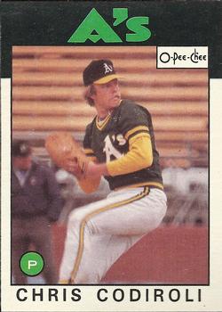1986 O-Pee-Chee Baseball Cards 388     Chris Codiroli